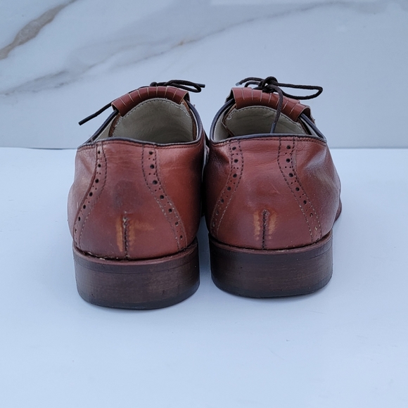 FOOTJOY VINTAGE Kiltie Wingtip Derby men\'s golf shoes Size 10 Cognac main image 9